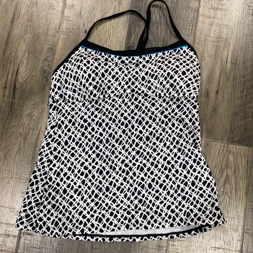 Black and white Nike Tankini